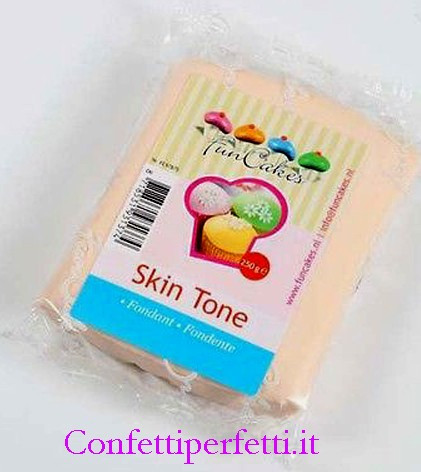 Pelle Carne. Pasta di zucchero FunCakes. 250 gr. Senza Glutine e Kosher