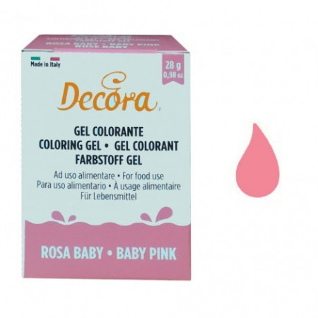 Colorante alimentare rosa baby in gel Decora 28 g