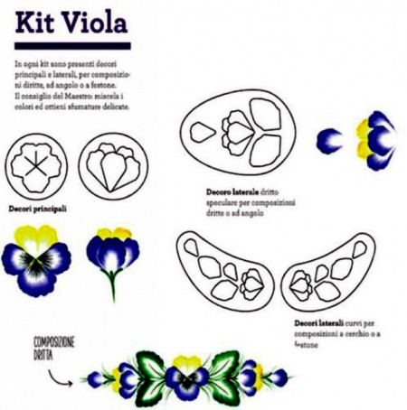 Viola. 5 Stampi imprimi Decora