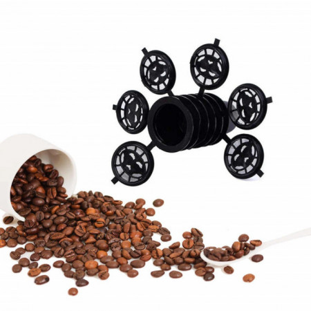 €15.99 Letilio - Confezione da 2 capsule da caffè riutilizzabili per  Nespresso con 2 cucchiai in plastica e spazzole per la…