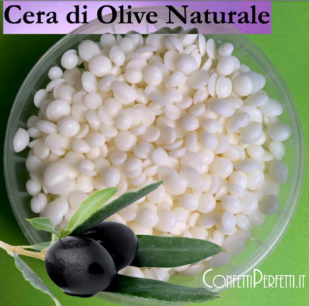 Cera di Olive Extra Bianca Naturale al 100% Pillar Blend EcoOlive in Perle