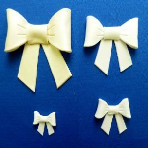 JEM Set 3 Tagliapasta Per Cake Design - Forma Fiocchi Grandi 3D, Per Pasta Di Zucchero, Gomma E Modellabili - 3