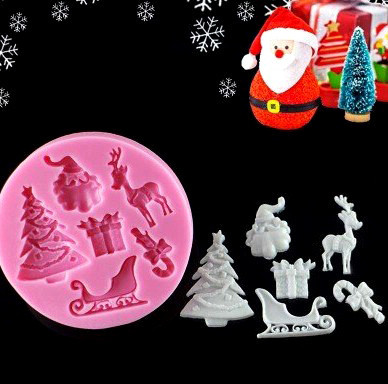 Stampo per candele in Silicone 3D di natale albero di natale forma di babbo  natale resina