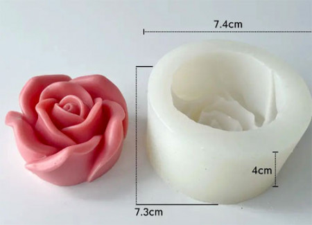 2 stampi in silicone per candele a forma di rose, fiori in