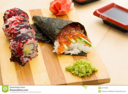 sushi con Wasabi