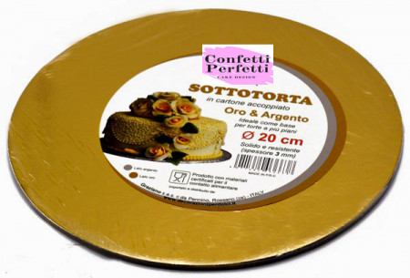 Vassoio sotto-torta tondo nero da 20 a 45 cm