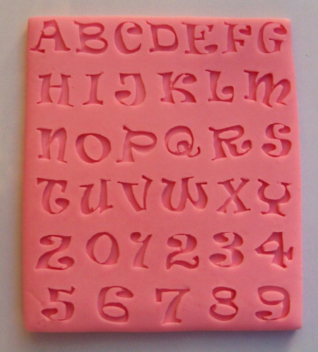 Alfabeto Lettere e Numeri. Stampo in silicone