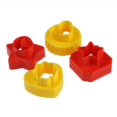 Luna Stella Cuore e Fiore. Set di 4 Stampi Tagliapasta