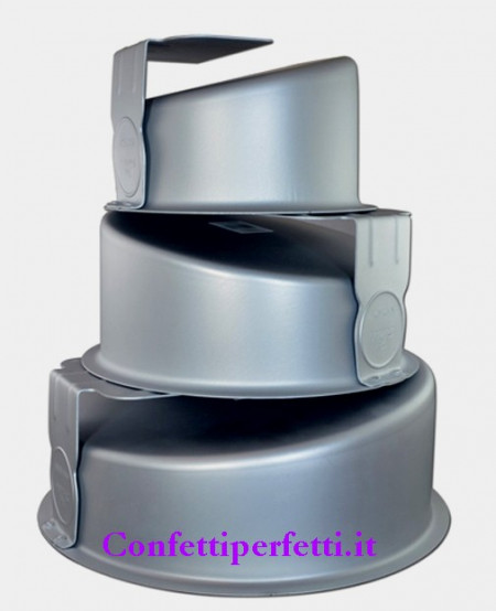 Set di 3 Stampi Tortiera Wonky. Alluminio anodizzato