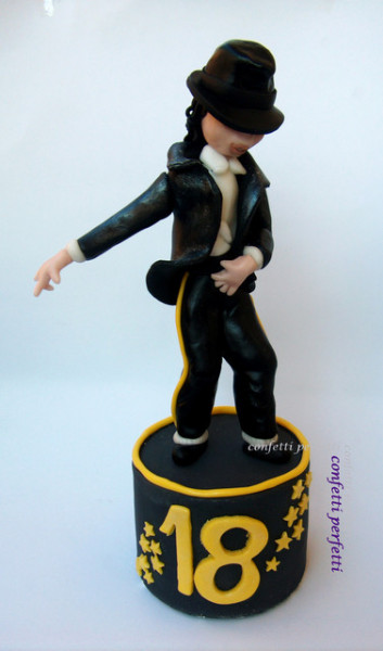 Torta decorata in pasta di zucchero Michael Jackson