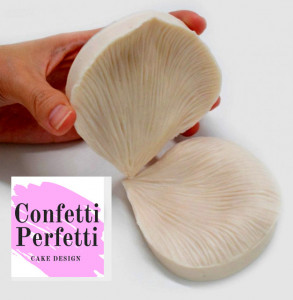 8.5 x 7.5 cm. Grande Stampo Petalo Rosa. Venatore in silicone