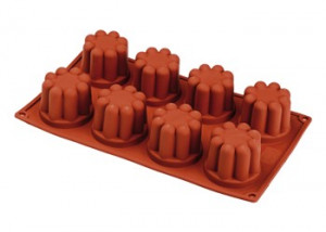 8 Bavaresi. Stampo Antiaderente in silicone Platinico di alta qualità.