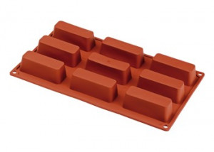 9 Cakes Stile Plumcake rettangolari. Stampo Antiaderente in silicone Platinico di alta qualità.