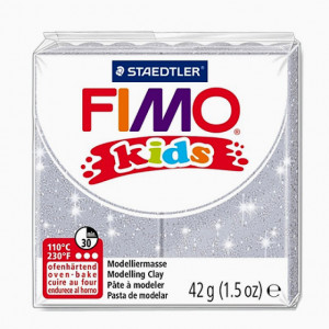 Argento. Fimo Glitterato. Pasta modellabile Termoindurente