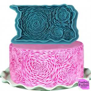 Bordo 4 Grandi Rose. Fantastico Stampo in silicone