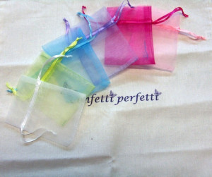 Confezione di 12 Sacchetti 6,5 x 8,5 in Organza.