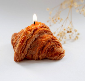Cornetto Croissant. Stampo in silicone di 7.5 x 5.5 x 3 cm. Per Cioccolato Pasta di Zucchero Candele Porcellana ecc.