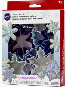 Fiocco di Neve. Set di 7 Tagliapasta in metallo.Wilton