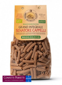 Maccheroncini Integrali Bio Senatore Cappelli. Pasta Morelli. 500 gr.