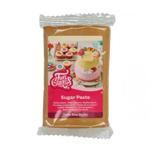 Marrone Orsacchiotto. Pasta di zucchero FunCakes. 250 gr. Senza Glutine e Kosher