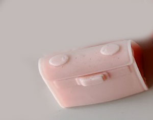 Mini Borsetta Logo Griffe Kelly Hermes di 5 x h6.5 x 2.2 cm. Per Cioccolato Pasta di Zucchero Candele Porcellana ecc.
