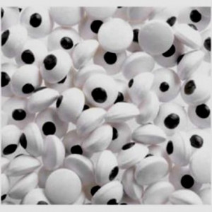 Occhietti o Bulbi Oculari di zucchero 1 cm. Senza Glutine. Modecor.