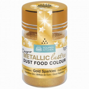 Oro con effetti Metallici molto Luminosi e Scintillanti. Colorante Lipo in polvere. Squires Kitchen