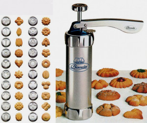 Siringa crea biscotti in alluminio con 10 Trafile.
