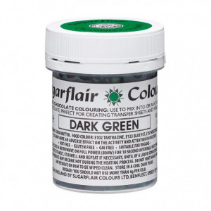 Verde Scuro. Colorante al Burro di Cacao per Cioccolato. 35 gr. Sugarflair
