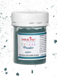 Verde Scuro. Colorante alimentare Lipo in polvere 5 gr. Senza Glutine. Saracino