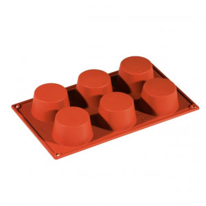 6 Cavità. Stampo in silicone per Muffin, Brownie, Cupcake e Dolci.