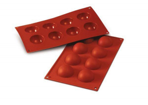 8 Semisfere di 60 mm. Stampo in silicone