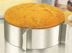 Anello Altezza 6 cm Cornice Regolabile in metallo per torte.