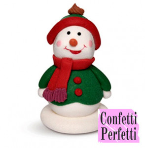 Babbo Natale Pupazzo di Neve GingerBread Orsetto. Confezione di personaggi in pasta di zucchero