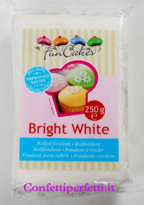 Bianca. Pasta di zucchero FunCakes. 250 gr. Senza Glutine e Kosher