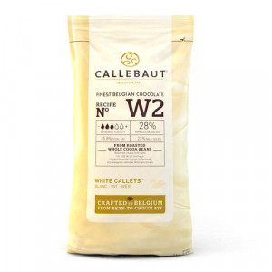 Bianco 28%. Cioccolato W2 Callets White. Callebaut