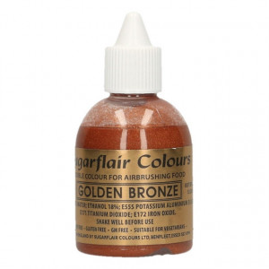 Bronzo dorato 60 ml.Colorante liquido anche per per Aerografo. Sugarflair