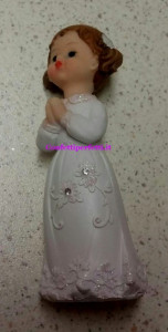 Cake Topper 3D Bambina che prega in piedi