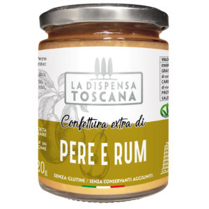 Confettura Extra di Pere e Rum. 320 gr. La Dispensa Toscana