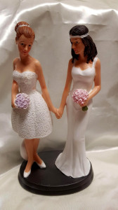Coppia Donne. Cake Topper. Mano nella mano