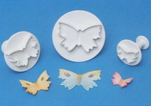 Farfalle. Set 3 Stampi espulsione di varie dimensioni Tagliapasta.