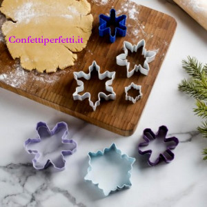 Fiocco di Neve. Set di 7 Tagliapasta in metallo.Wilton