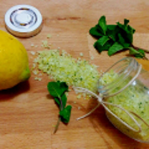 Fior di sale italiano Limone e Menta. 50 gr.