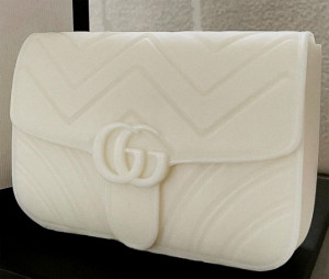 Grande Borsetta Logo Griffe Gucci Stampo in silicone di 15 x h 12 cm. Per Cioccolato Pasta di Zucchero Candele Porcellana ecc.
