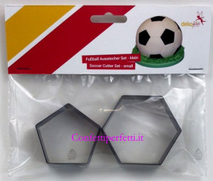 Kit Medio 6 cm Esagono e Pentagono per realizzare un Pallone da Calcio. Dekofee Soccer Cutter Small Set/2. Originale Dekofee