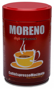 Macinato Top Espresso. Vero caffè Napoletano. Moreno