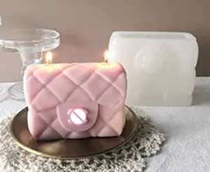 Mini Borsetta Logo Griffe CH Stampo in silicone di 5.7 x h4.5 cm. Per Cioccolato Pasta di Zucchero Candele Porcellana ecc.