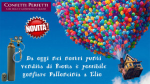 Nei punti vendita di Roma è possibile gonfiare i Palloncini a Elio