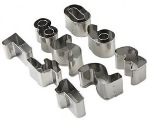 Numeri In metallo. Set di 10 stampi