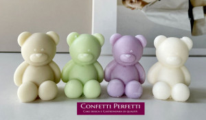 Orsetto seduto di 8.3 cm . Grande Stampo in silicone. Per Cioccolato Pasta di Zucchero Saponi Candele Porcellana ecc.